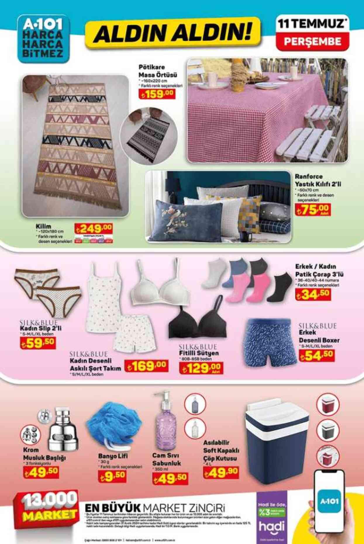 A101 11 TEMMUZ PERŞEMBE AKTÜEL KATALOĞU | 11 Temmuz'da hangi ürünler var?