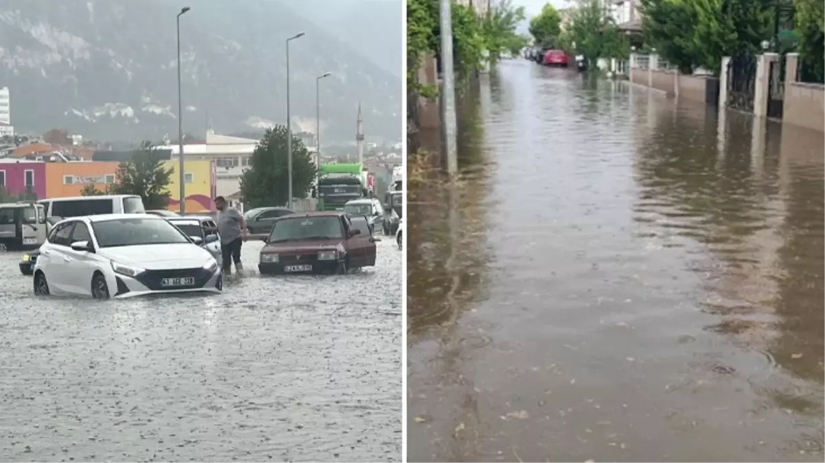 İzmir ve Kütahya'yı sağanak vurdu! Evler ve sokaklar su altında kaldı