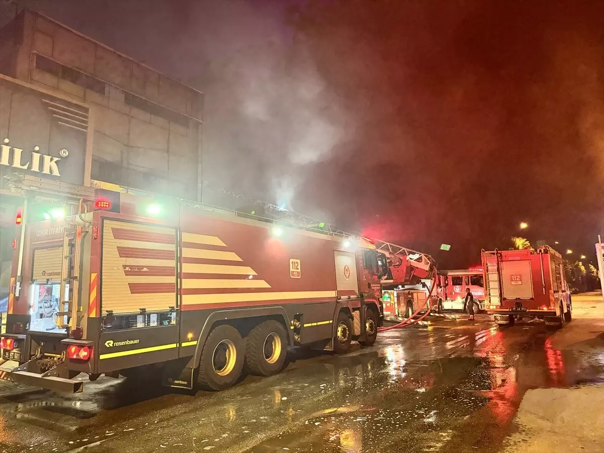 İzmir'de çıkan yangın 2 iş yerinde hasara neden oldu