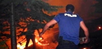 Edirne'de otluk ve ağaçlık alanda çıkan yangın evlere sıçramadan söndürüldü