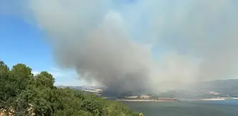 Çanakkale'de Tarım Arazisinde Çıkan Yangına Müdahale Ediliyor