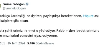Emine Erdoğan, Aşure Günü'nde Kerbela şehitlerini anıyor