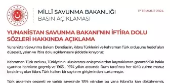 Milli Savunma Bakanlığı, Yunanistan Savunma Bakanı'nın Kıbrıs Türklerini hedef alan açıklamasını kınadı