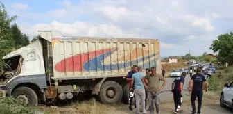 Tokat'ın Erbaa ilçesinde kamyonda meydana gelen kaza