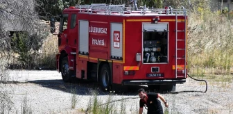 Lüleburgaz'da Hastane Sökümünde Yangın Çıktı
