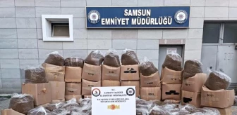 Samsun'da 1 Ton Kaçak Tütün ve 10 Bin Sahte Bandrollü Makaron Ele Geçirildi