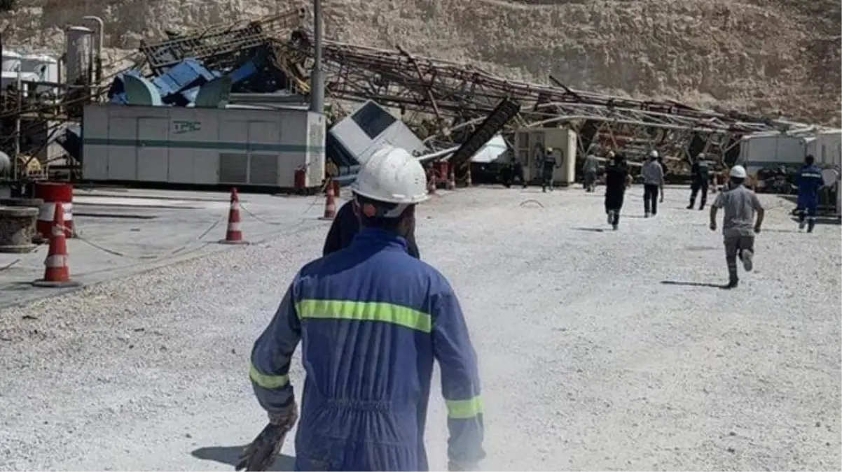 Gabar Dağı'nda petrol arama sahasında sondaj kulesi devrildi! Enkaz altında işçiler var