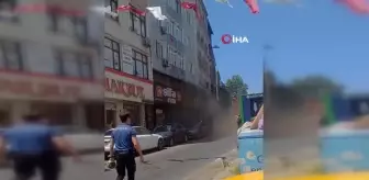 Kağıthane'de işkembecide korkutan baca yangını