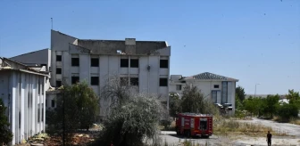 Lüleburgaz'da eski hastane bahçesinde çıkan yangın söndürüldü