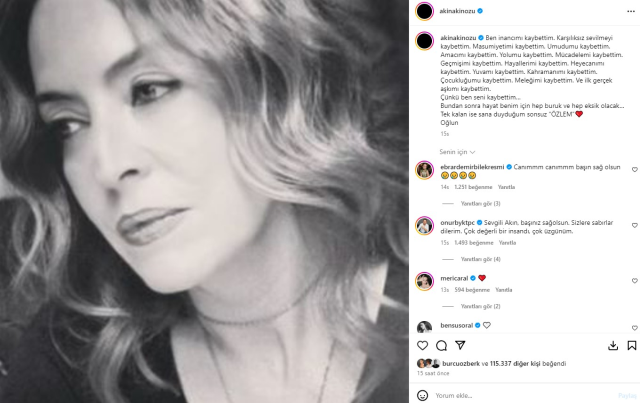 Heartbreaking post from actor Akın Akınözü after his mother's death