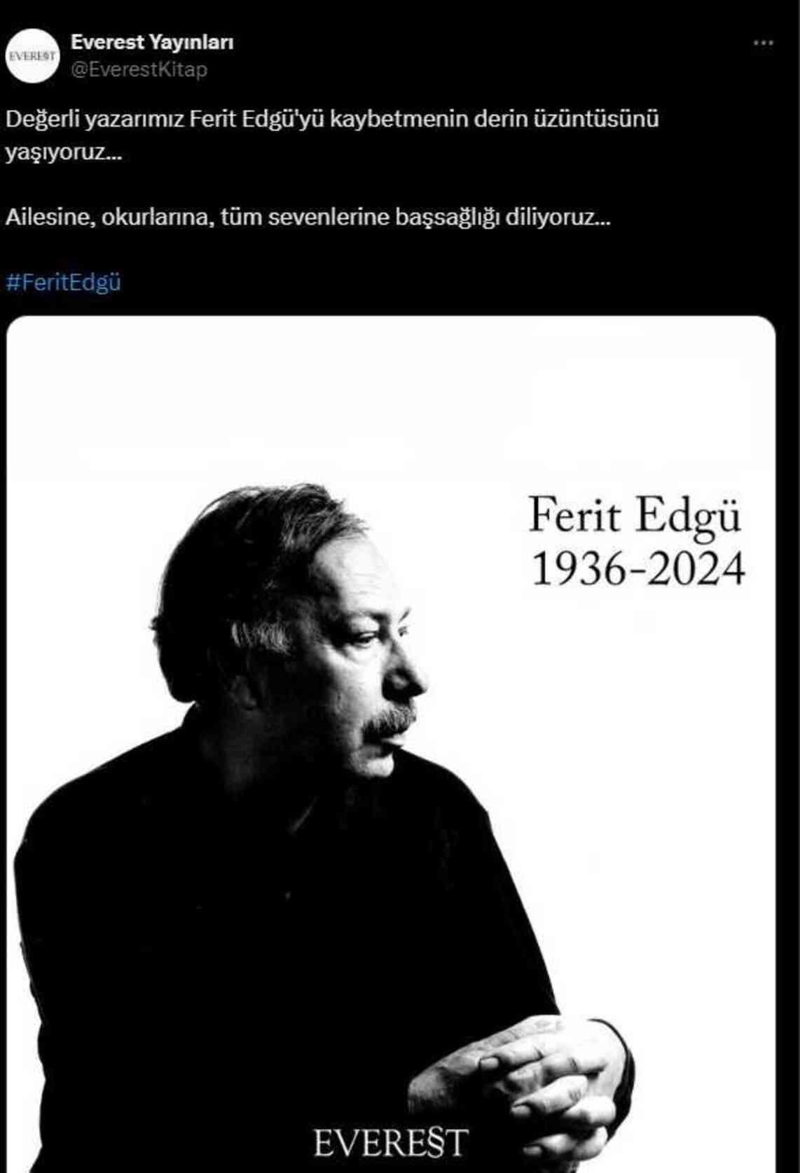 Ferit Edgü öldü mü? Ferit Edgü neden öldü? Ferit Edgü kimdir?