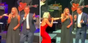 Pink Martini konserinde İmamoğlu sürprizi! Sahnede eşiyle birlikte şarkıya eşlik etti