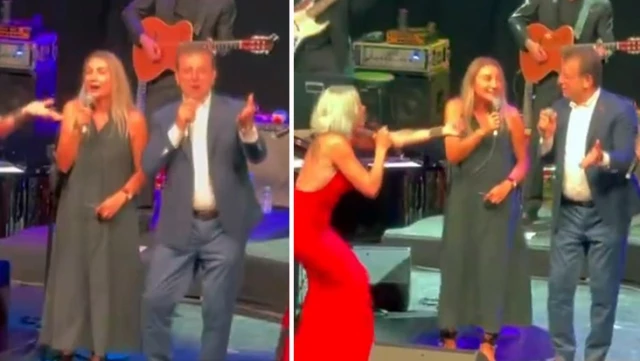Surprise from İmamoğlu at Pink Martini concert! He accompanied the song on stage with his wife.