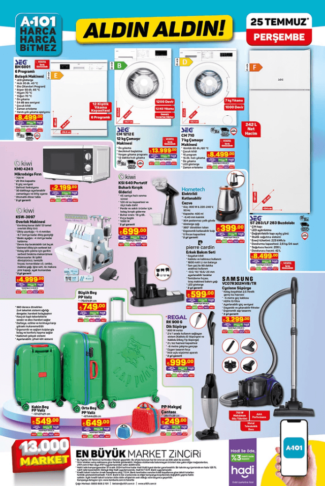 A101 25 Temmuz Perşembe aktüel kataloğunda neler var? Bu hafta hangi ürünler satışa çıkacak?