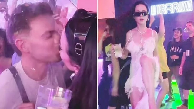 American singer Katy Perry, who had too much alcohol at a venue she visited in Barcelona, kissed a fan.