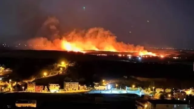 Пожар сухой травы в Диярбакыре! Пожарные из двух районов были направлены в регион.