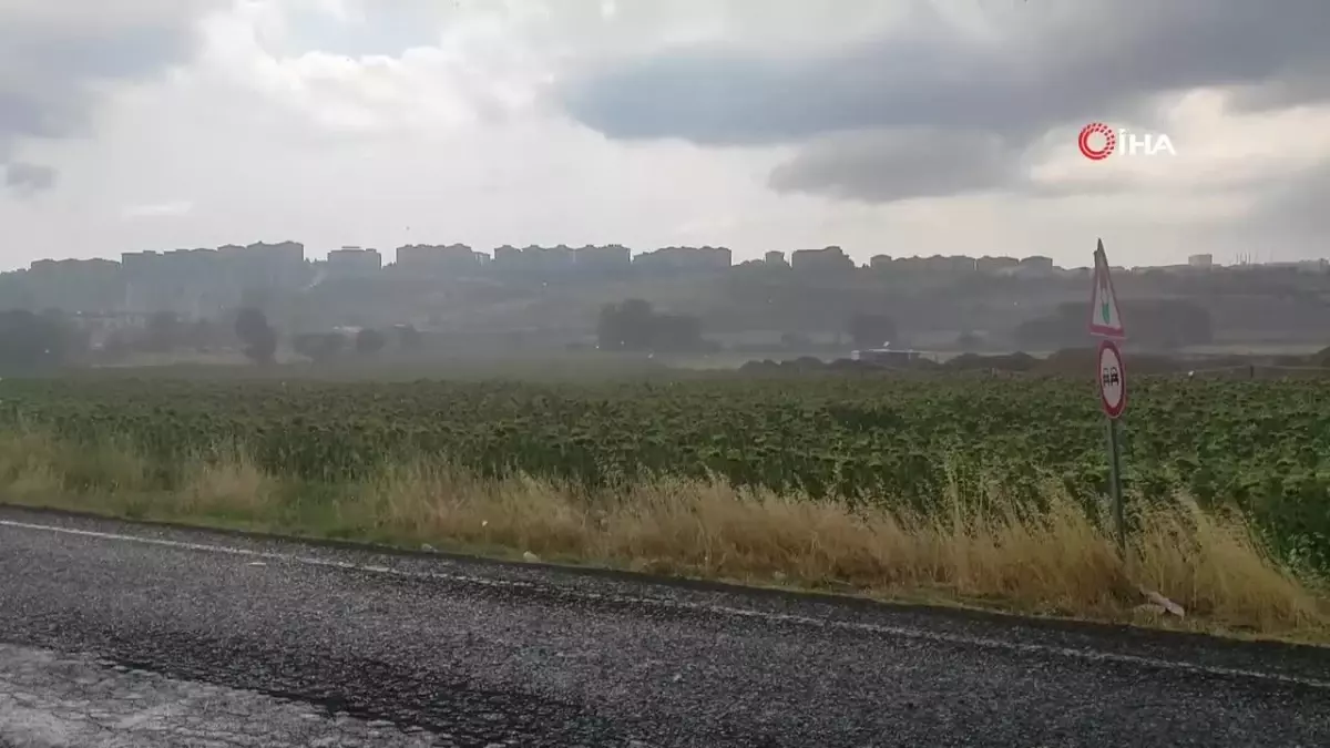 Kavurucu sıcaklardan serinleten sağanak yağış başladı