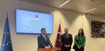 Türkiye'nin AB Daimi Temsilcisi Büyükelçi Faruk Kaymakcı, AB Türkiye Delegasyonu Başkanı Thomas Ossowski'ye veda resepsiyonu düzenledi
