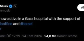 Elon Musk, Gazze'deki bir hastanede Starlink internet sisteminin kullanıldığını duyurdu