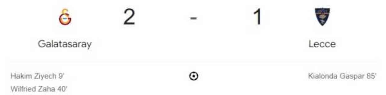 Galatasaray Lecce maçı kaç kaç, bitti mi? MAÇ SKORU! Galatasaray Lecce maçı kaç kaç, canlı maç skoru! Galatasaray Lecce maçı kaç kaç, bitti mi? MAÇ SKORU! Galatasaray Lecce maçı kaç kaç, canlı maç skoru!