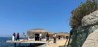 Bodrum'da Otellerin Sahilini Ayıran Demir Kapı Söküldü