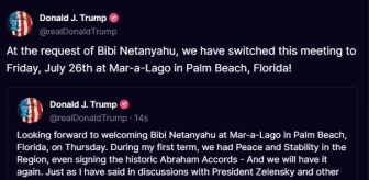 Trump, Netanyahu ile Florida'da görüşecek