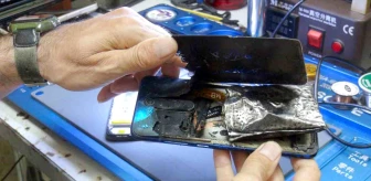 Ahlat'ta Telefon Tamirinde Patlama Anı Güvenlik Kamerasına Yansıdı