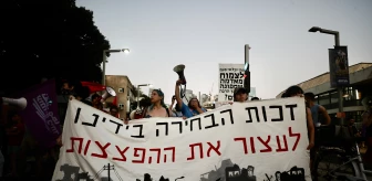 Tel Aviv'de Gazze Protestosu