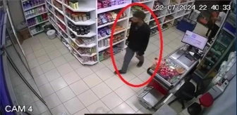 Bursa'da Market Hırsızı Güvenlik Kamerasına Yakalandı