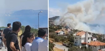 İzmir'de orman yangını! Alevlerin yaklaştığı site tahliye edildi