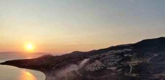 İzmir'deki orman yangını dron ile havadan görüntülendi