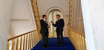 Fransa Cumhurbaşkanı Macron ve İsrail Cumhurbaşkanı Herzog Elysee Sarayı'nda buluştu
