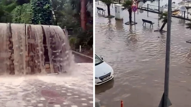 The roads in Bursa turned into rivers, and the stairs turned into waterfalls.