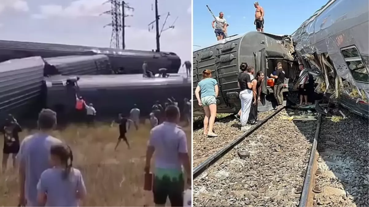 Rusya'da facia! 800 yolcuyu taşıyan tren demiryolu kavşağında kamyonetle çarpıştı