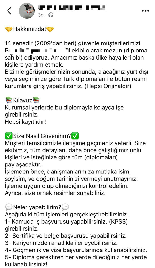 Fake diploma sales on social media! They demand 25,000 TL for a bachelor's degree, and claim that it is registered in the e-Government system, which is a complete scandal