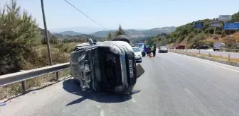 Söke'de kaza: Otomobil takla attı, 4 kişi yaralandı