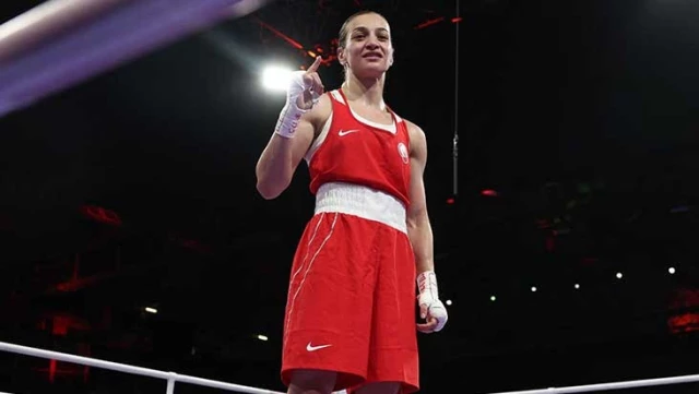 National boxer Buse Naz Çakıroğlu advanced to the quarter-finals at the Paris Olympics.