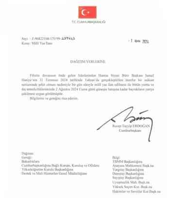 Neden yas ilan edildi? Milli yas neden ilan edilir, niye yas ilan edildi? Yas kararını Erdoğan açıkladı