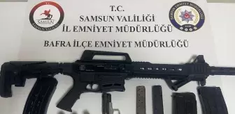 Samsun Bafra İlçesi'nde dayısını silahla tehdit eden şüpheli yakalandı