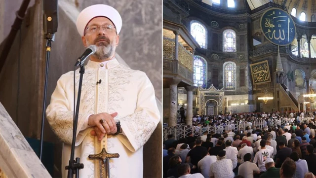 Erbaş, who climbed the minbar of Hagia Sophia with a sword, challenged Israel: The oppressors will definitely be defeated.