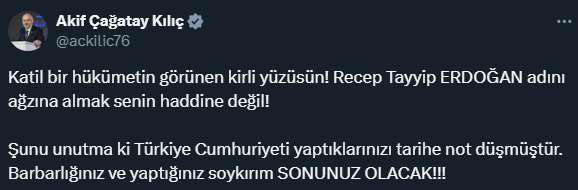 Cumhurbaşkanı Erdoğan'ı hedef alan soykırımcı İsrailli bakana, siyasilerden peş peşe tepkiler