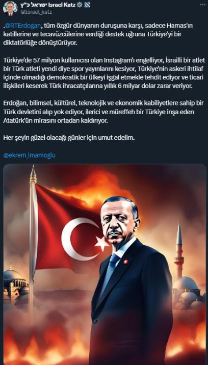 İsrail Dışişleri Bakanı, Cumhurbaşkanı Erdoğan'a ne dedi? Ekrem İmamoğlu ne dedi, Twitter'dan ne yazdı, ne cevap verdi?