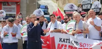 Artvin'de Hamas liderine suikast protesto edildi