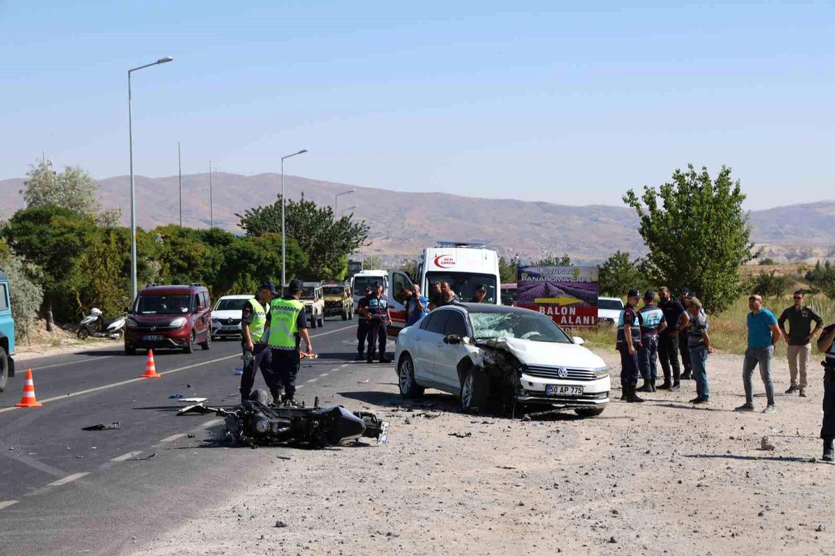 Nevşehir'de Otomobil ile Motosiklet Kaza Yaptı, 1 Kişi Hayatını Kaybetti