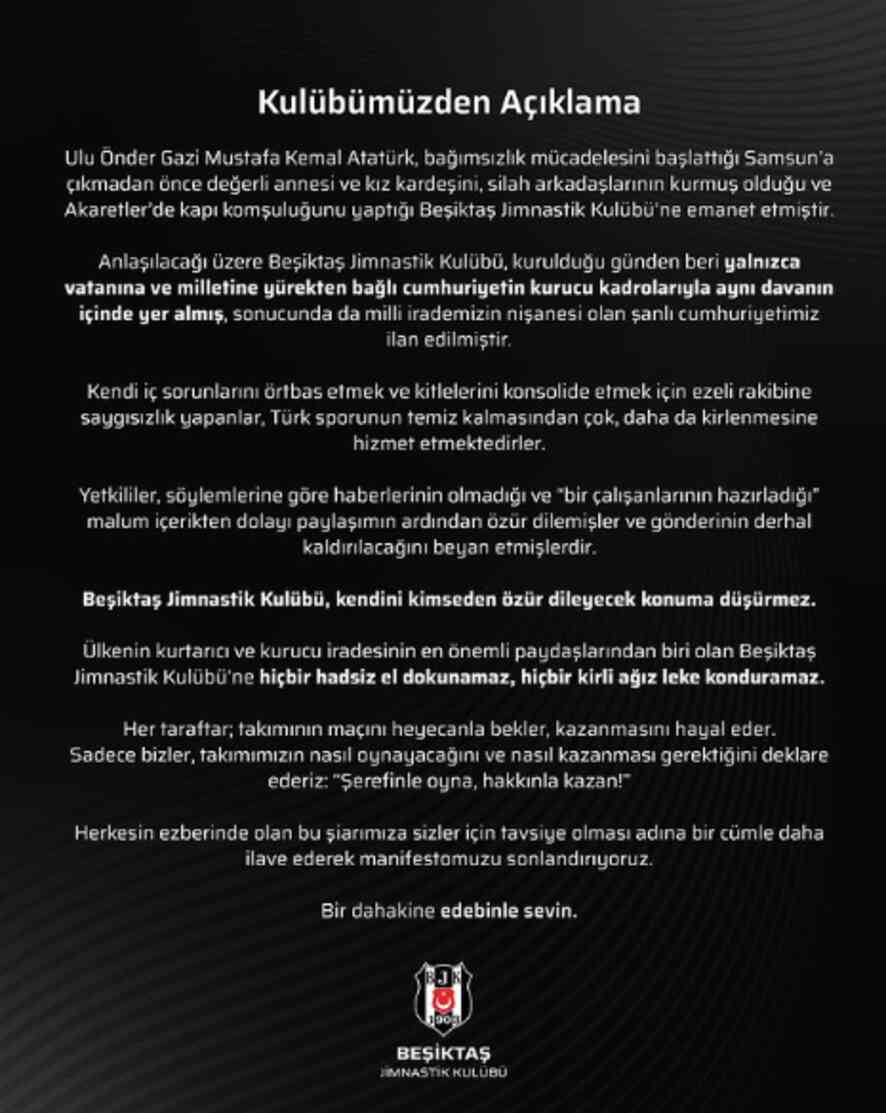 Galatasaray salıncak olayı ne? Beşiktaş, Galatasaray'ın salıncak paylaşımı ile ilgili ne cevap verdi?