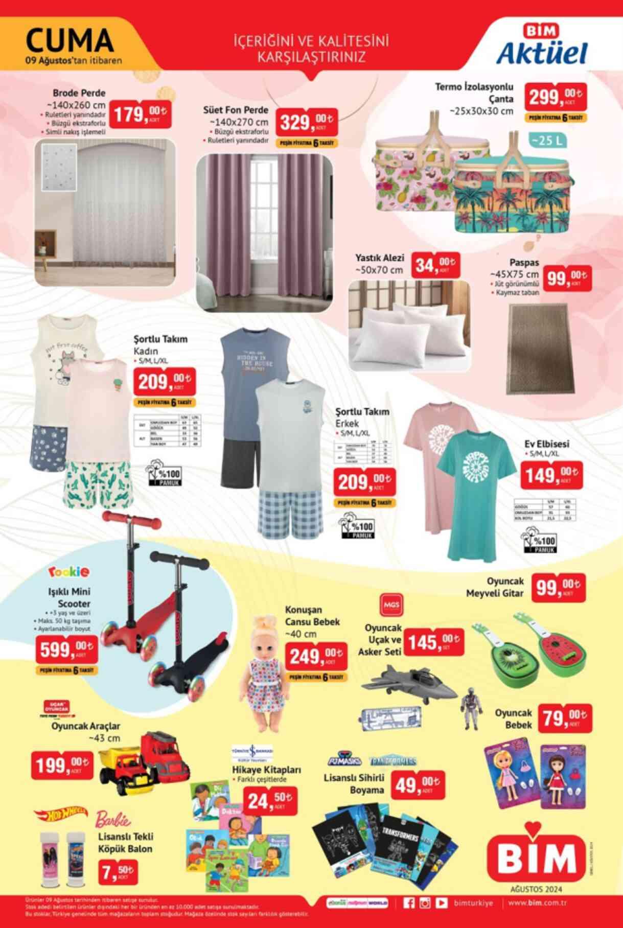 BİM Aktüel Kataloğu: 6-9 Ağustos İndirimli Ürünler Listesi