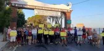 Kuşadası'nda Sporcular Yasağı Protesto Etti