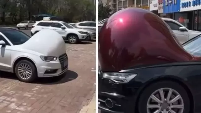 In the country where extreme heat is scorching, car hoods started to swell.