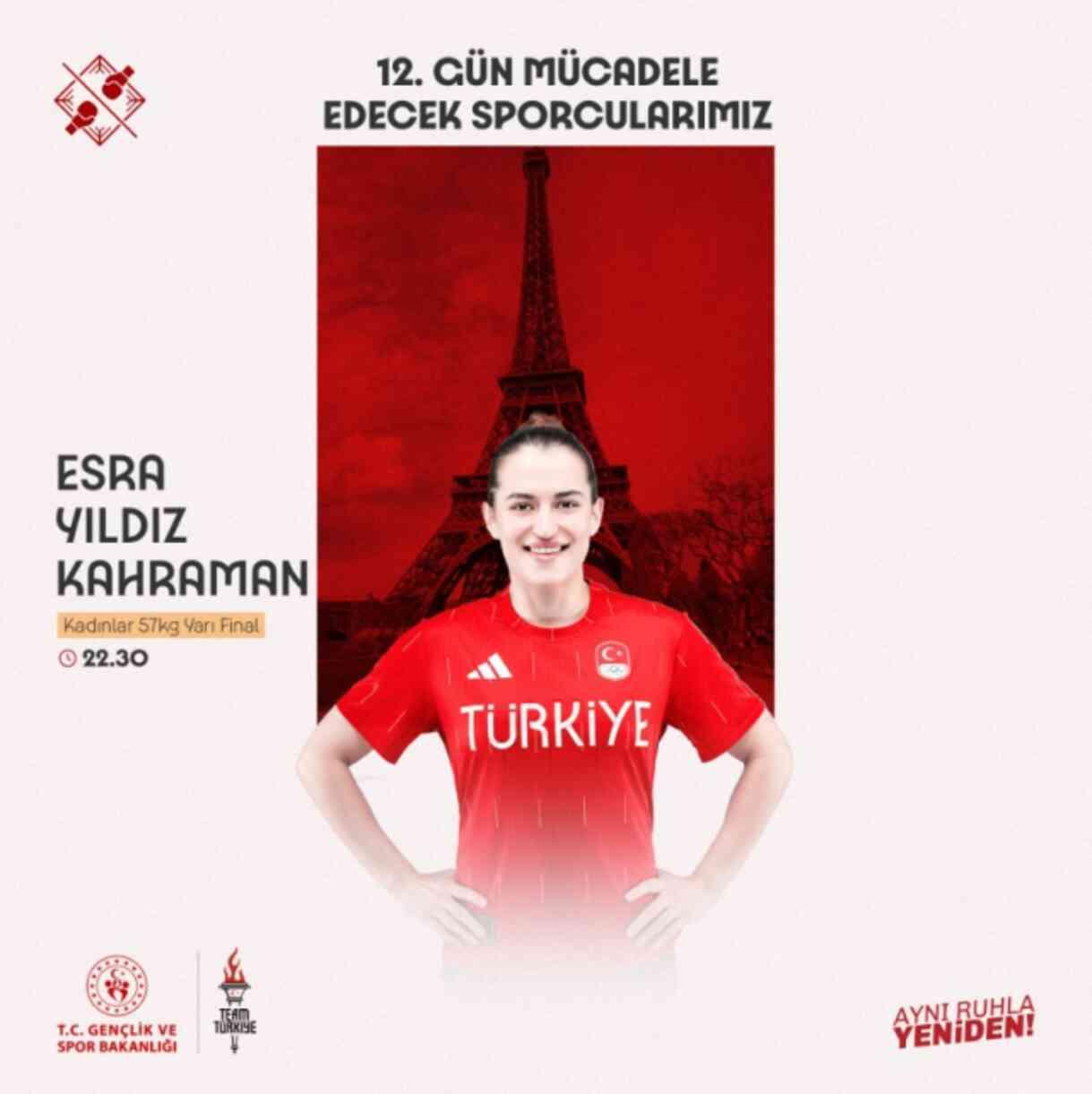 Esra Yıldız Kahraman yarı final boks maçı saat kaçta, ne zaman? Paris 2024 Olimpiyat Oyunları Esra Yıldız Kahraman maçı hangi kanalda?