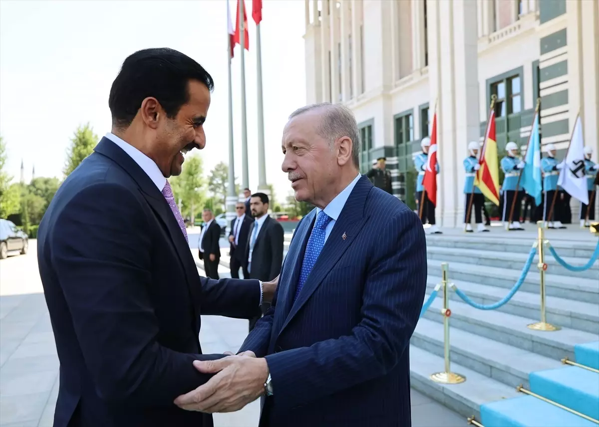 Cumhurbaşkanı Recep Tayyip Erdoğan, Katar Emiri Şeyh Temim bin Hamed Al Sani ile görüştü